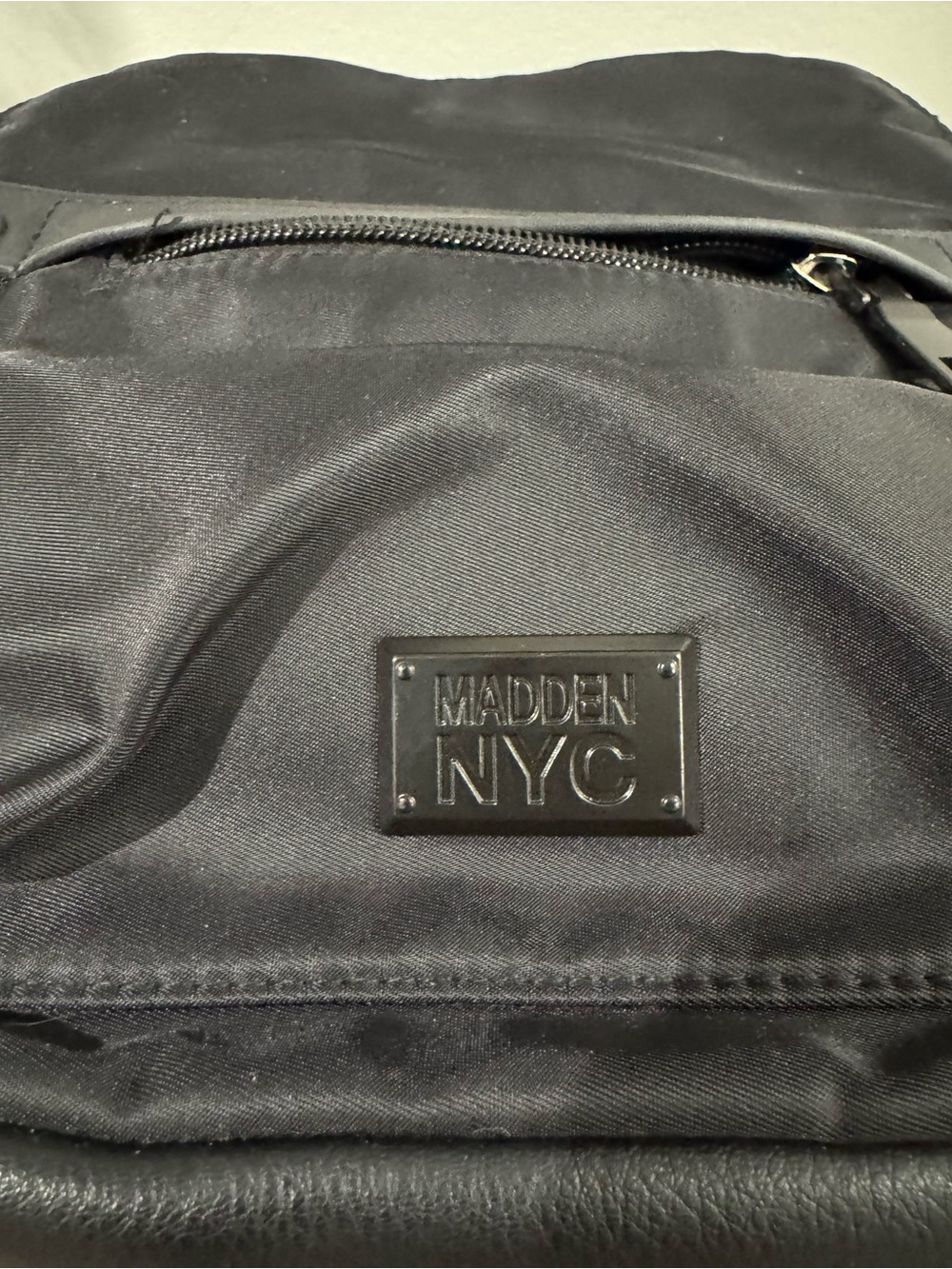 Steve Madden Black Nylon Backpack with Leather Trim - Picture 7 of 7